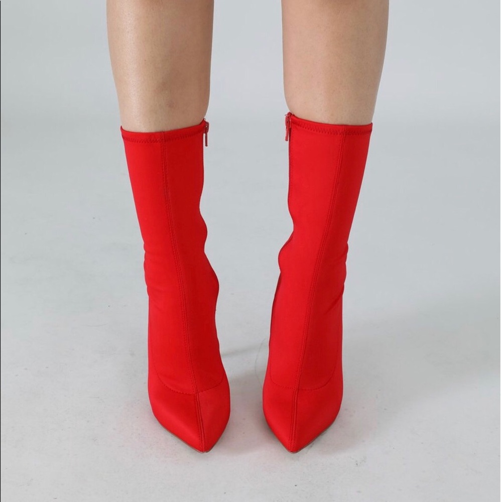 ASOS Red sock booties